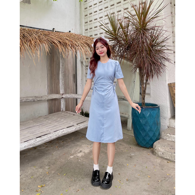 ĐẦM MIDI KHOÉT EO ( dưới 52kg mặc xinh)