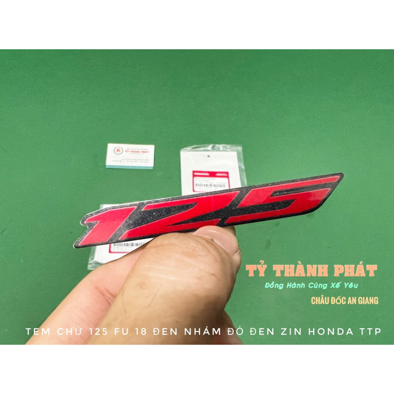 Tem chử 125 Fu 18 Led Đỏ xe Đen Nhám zin