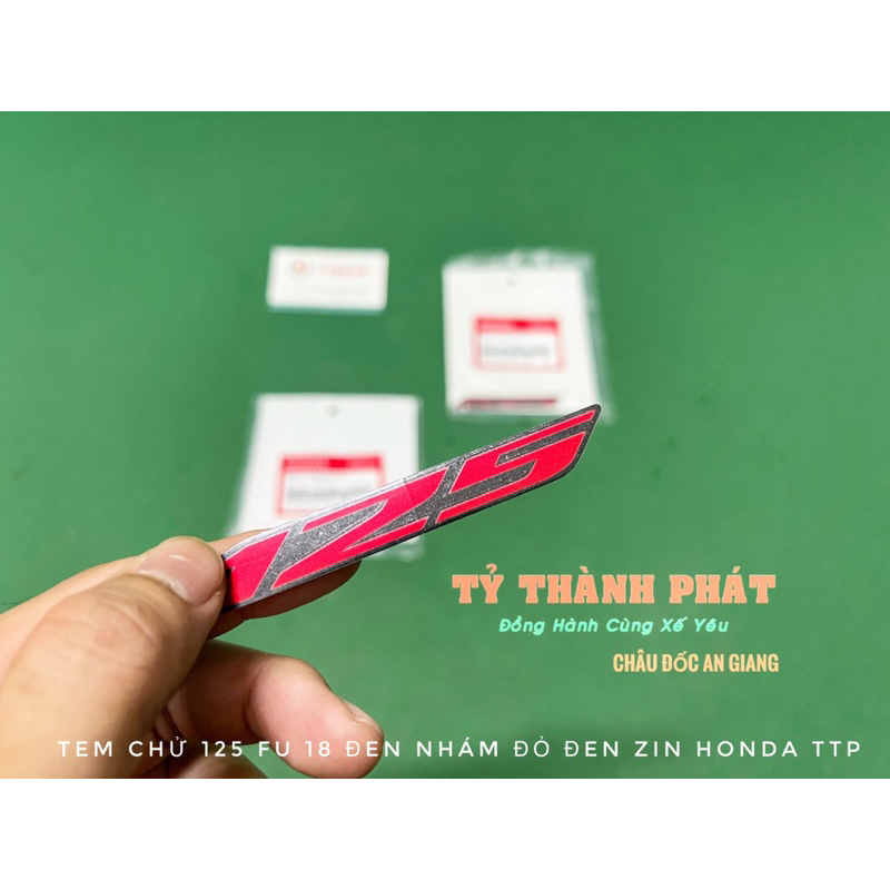 Tem chử 125 Fu 18 Led Đỏ xe Đen Nhám zin