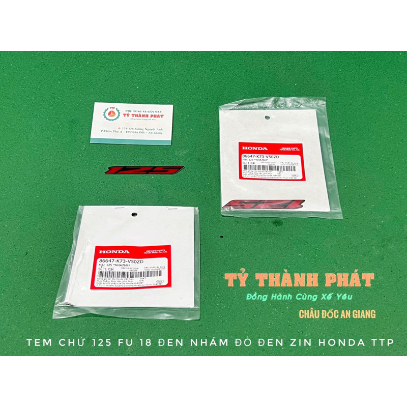 Tem chử 125 Fu 18 Led Đỏ xe Đen Nhám zin
