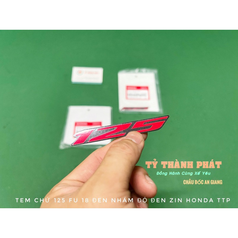 Tem chử 125 Fu 18 Led Đỏ xe Đen Nhám zin