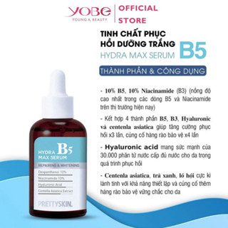 Tinh Chất Phục Hồi Da B5 PRETTYSKIN, Giúp Dưỡng Trắng, Phục Hồi Da, Chống Lão Hóa Da - 50ml