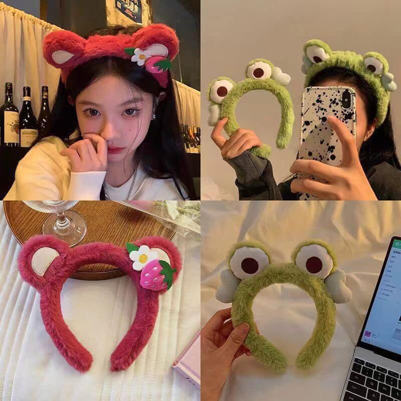 Băng Đô Bờm Cài Tóc  Ếch Xanh Ngộ Nghĩnh Dễ Thương