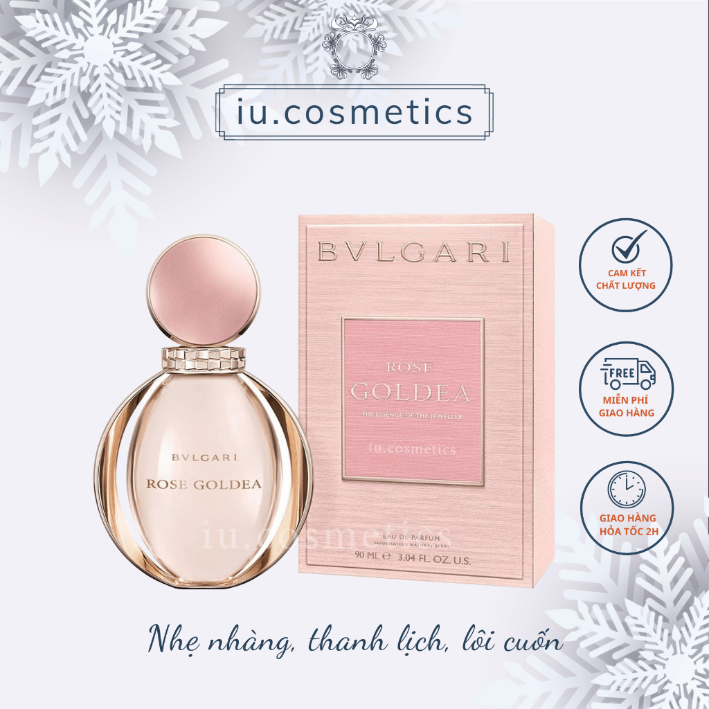 Nước Hoa Nữ B.VL Rose Goldea EDP 90ml - Dầu thơm hương hoa hồng nữ tính gợi cảm - iu.cosmetics
