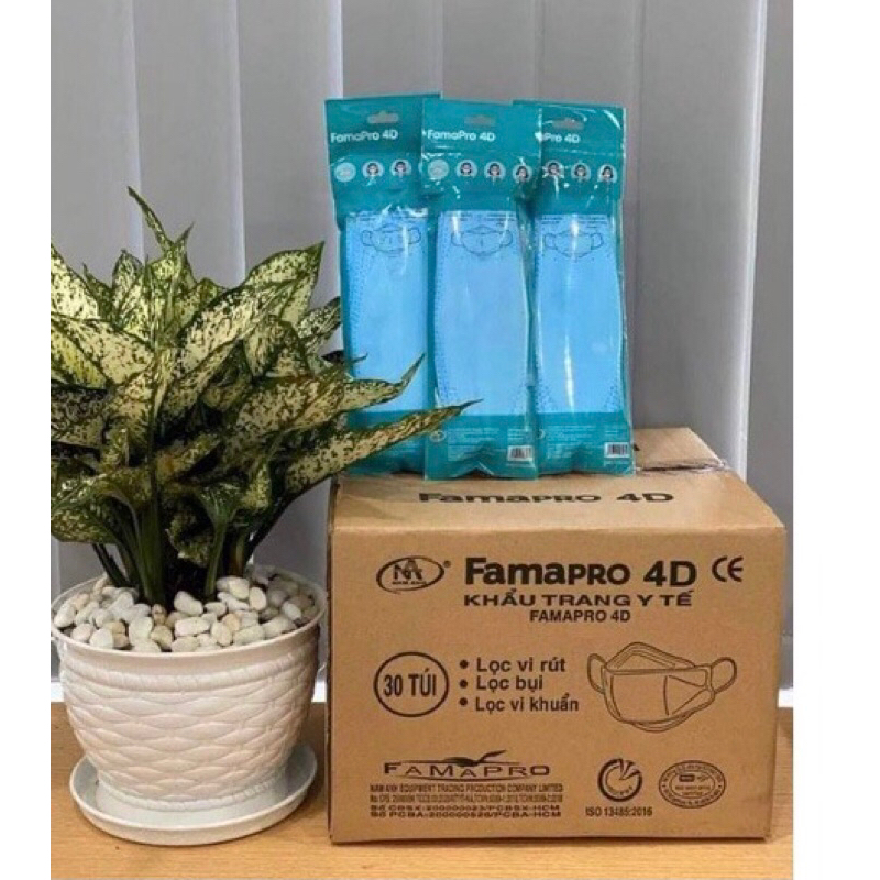 SỈ THÙNG 300 cái KHẨU TRANG Kf94  FAMAPRO, 3lớp giấy kháng khuẩn