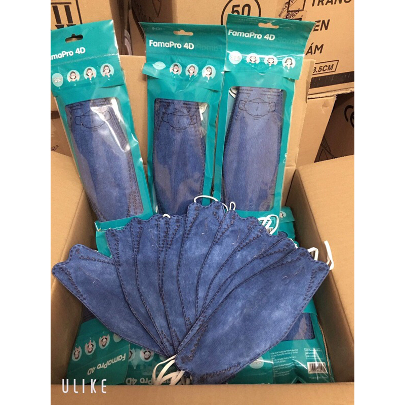 SỈ THÙNG 300 cái KHẨU TRANG Kf94  FAMAPRO, 3lớp giấy kháng khuẩn