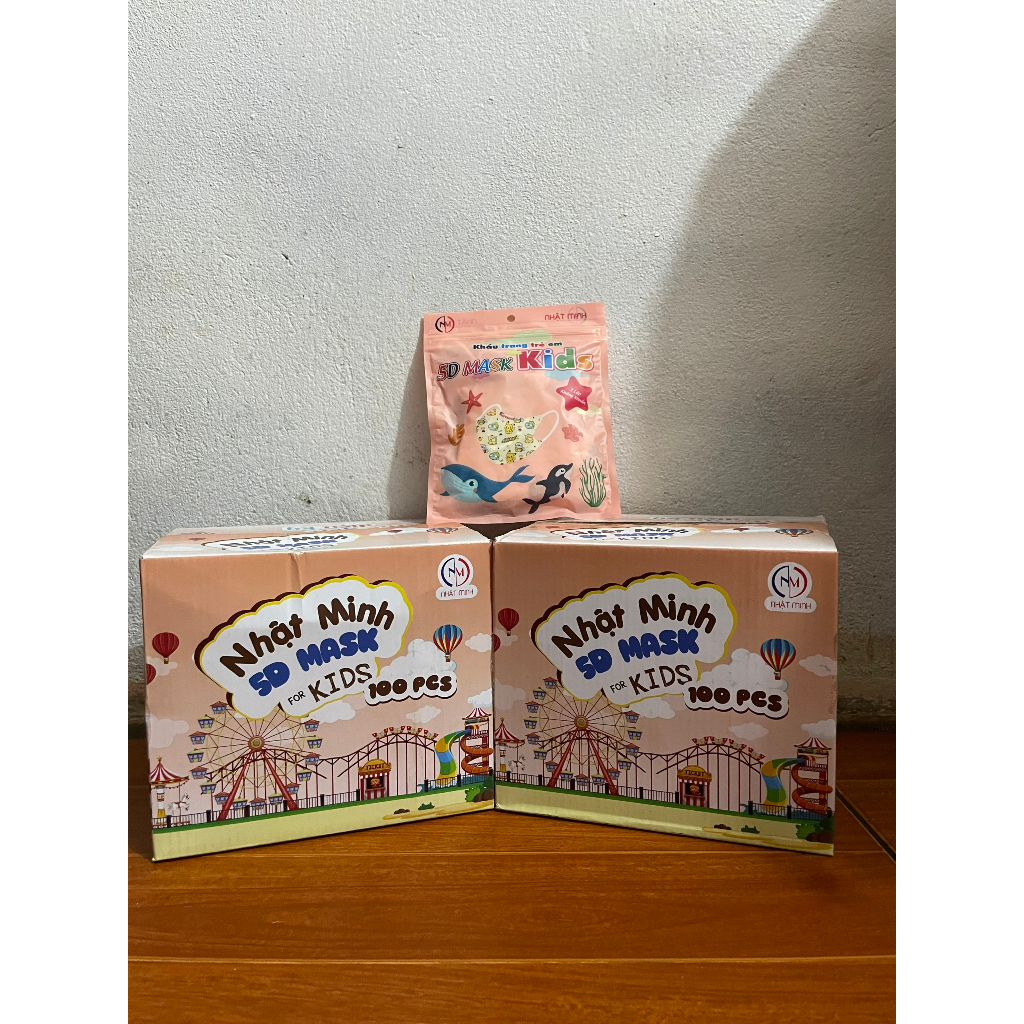 THÙNG 100 CÁI KHẨU TRANG TRẺ EM CAO CẤP ,3 LỚP KHÁNG KHUẨN DÀNH CHO BÉ 2 ĐẾN 10 TUỔI
