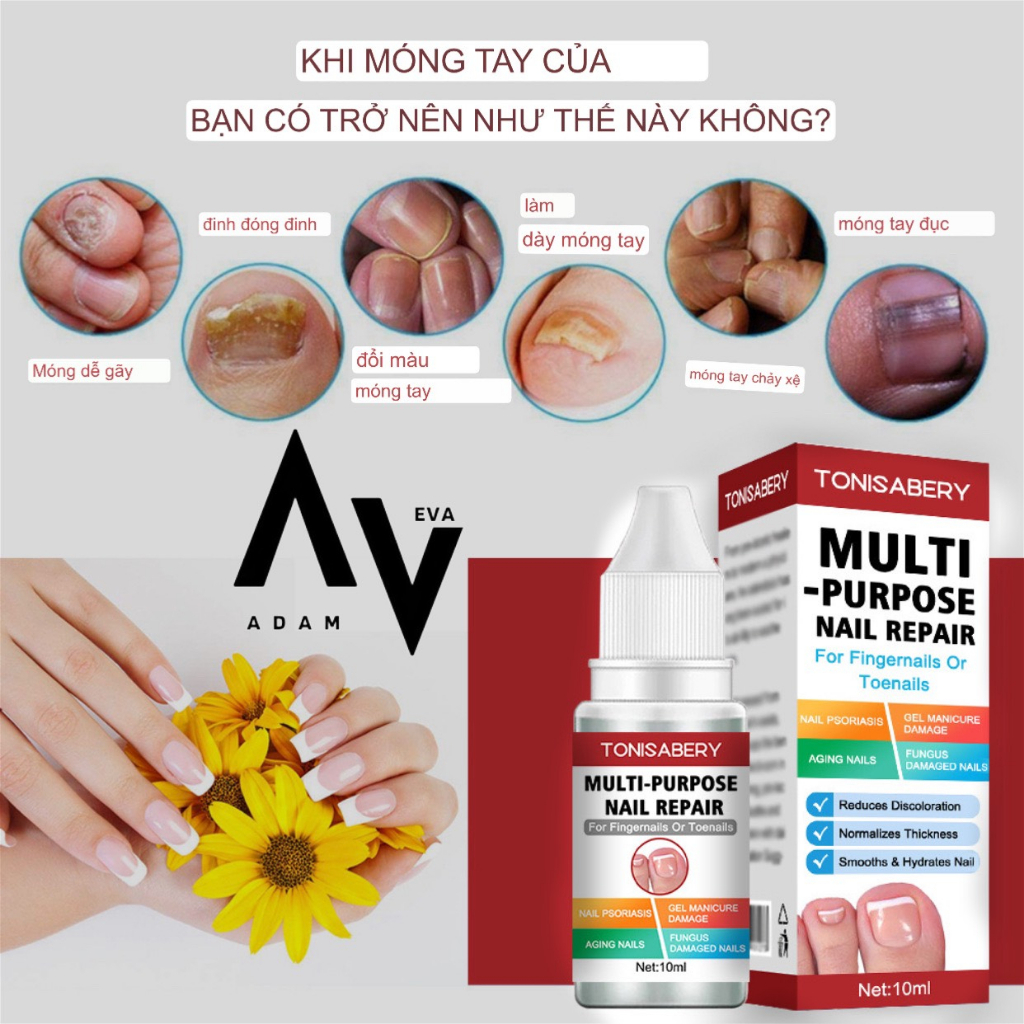 Dung dịch chăm sóc móng tay và móng chân MULTI PURPOSE sửa chữa nuôi dưỡng dưỡng ẩm làm mịn sáng móng