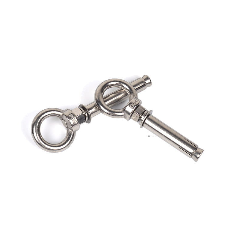 Móc treo xích đu, treo ghế đu, treo võng inox 304, bộ gồm khoen tròn M6/8/10/12 và tắc kê nở inox 304 dài 70mm