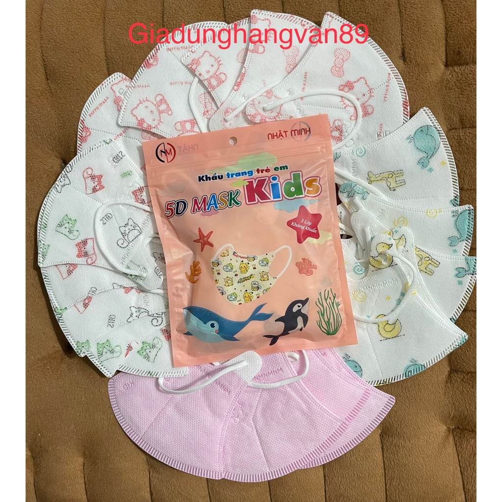 THÙNG 100 CÁI KHẨU TRANG TRẺ EM CAO CẤP ,3 LỚP KHÁNG KHUẨN DÀNH CHO BÉ 2 ĐẾN 10 TUỔI