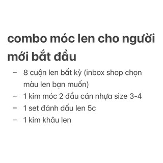 Combo móc len cho người mới bắt đầu