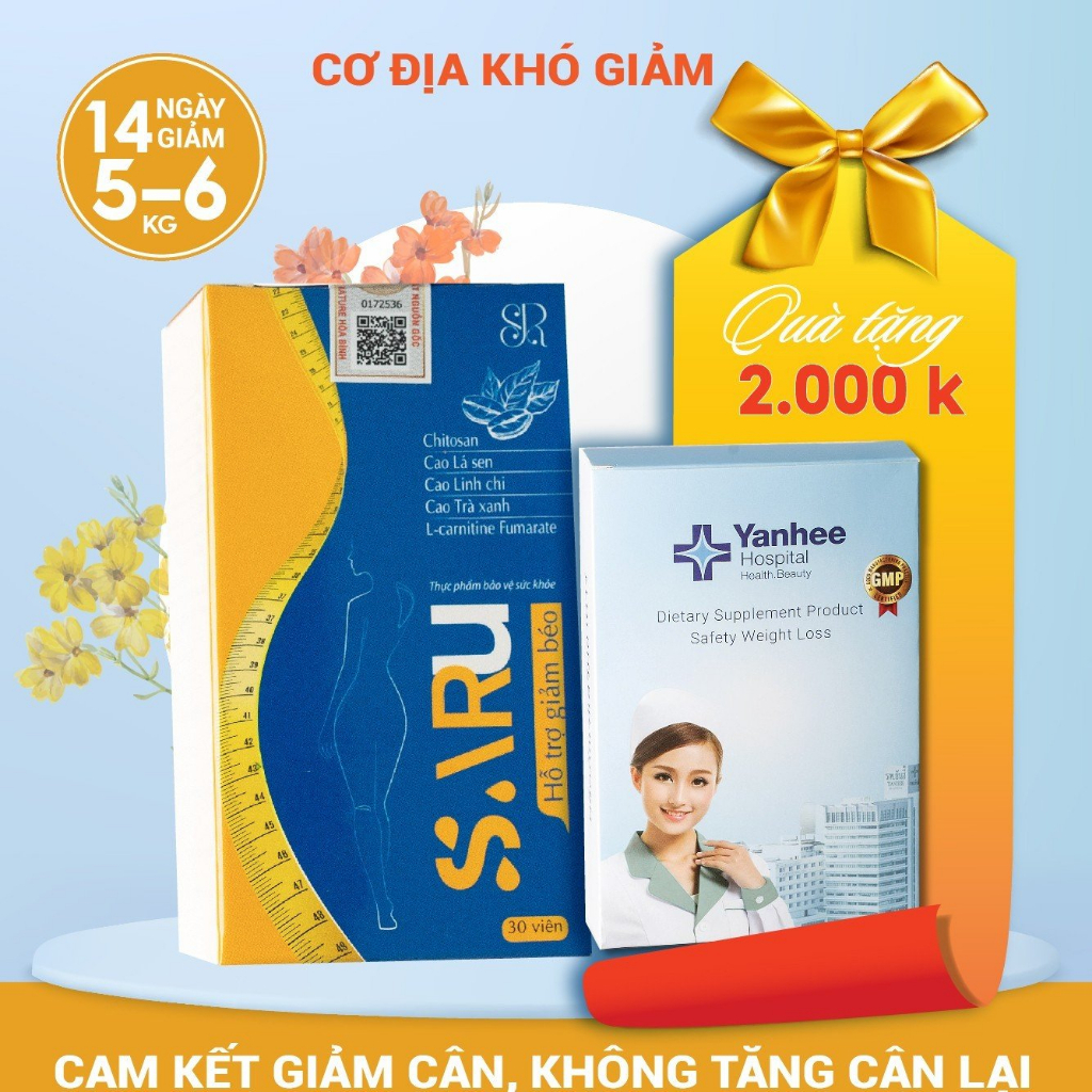 Giảm cân Saru, saru 2,giảm4-6 kg trong 14 ngày,giảm mỡ bụng an toàn hiệu quả,