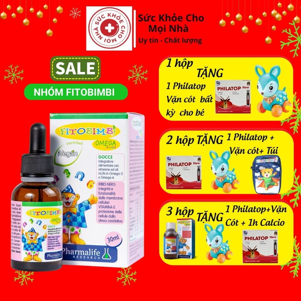 Fitobimbi Omega Junior.Bổ Sung Giúp Phát Triển Trí Não Cho Bé,Tốt Cho Mắt