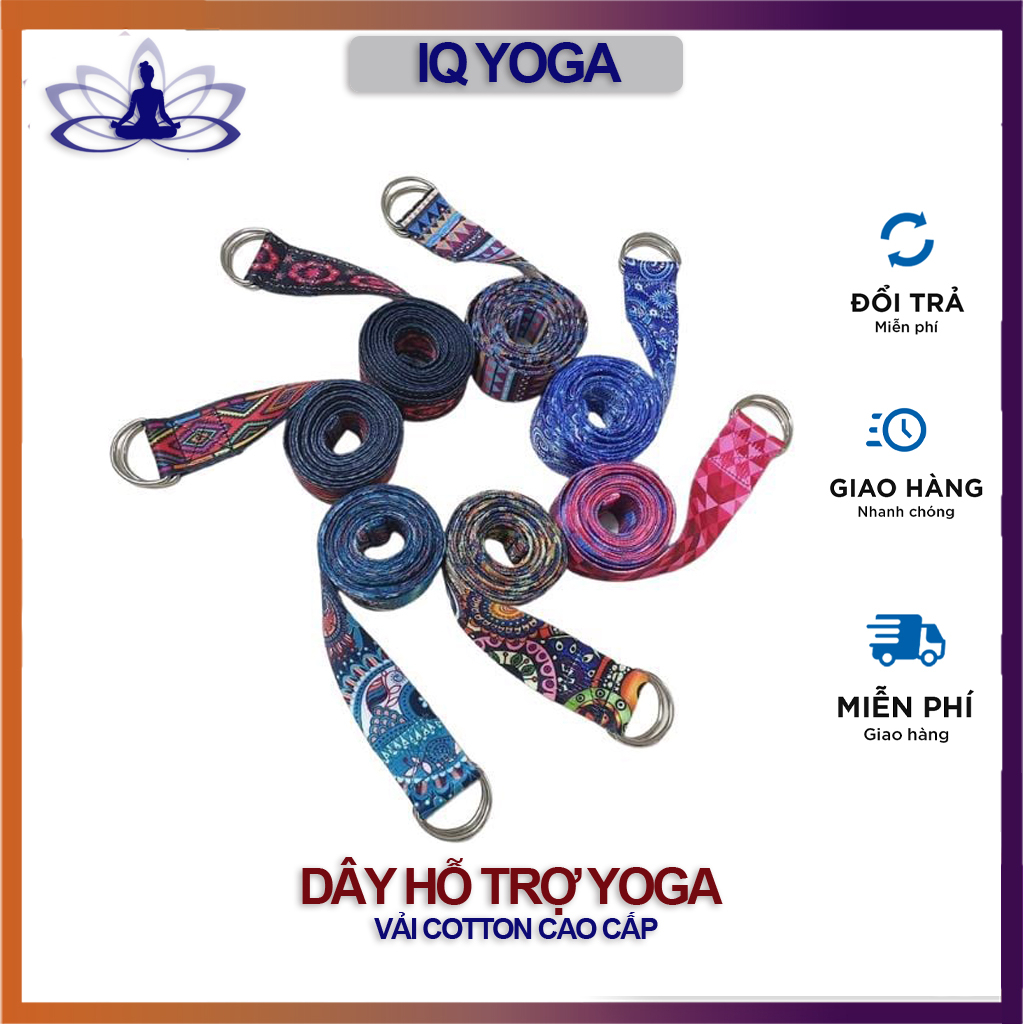 Dây hỗ trợ tập yoga hoa văn dài 2,5m cao cấp