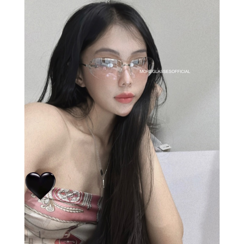 Kính mát có sẵn MOREGLASSES phong cách thời trang nam nữ Y2K Punk 2023 tròng kính chống UV 400 ảnh thật
