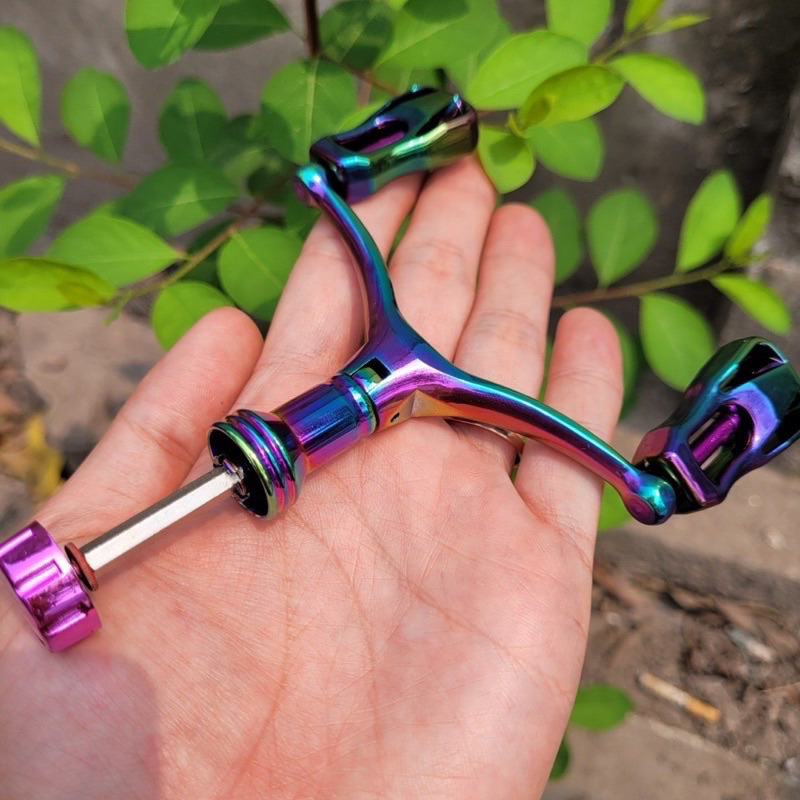 Tay quay câu cá, tay quay đôi titan cao cấp tạo sự cân bằng