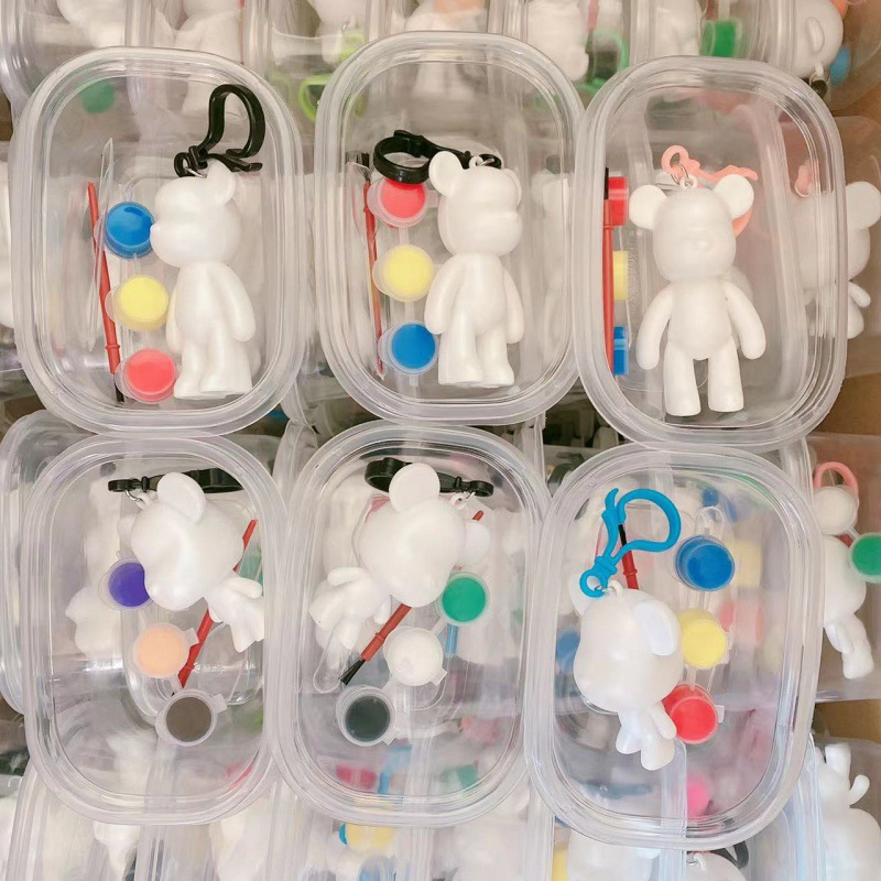 SET GẤU ĐỔ MÀU DIY BEARBRICK SƠN ACRYLIC NHIỀU MÀU HOT TREND