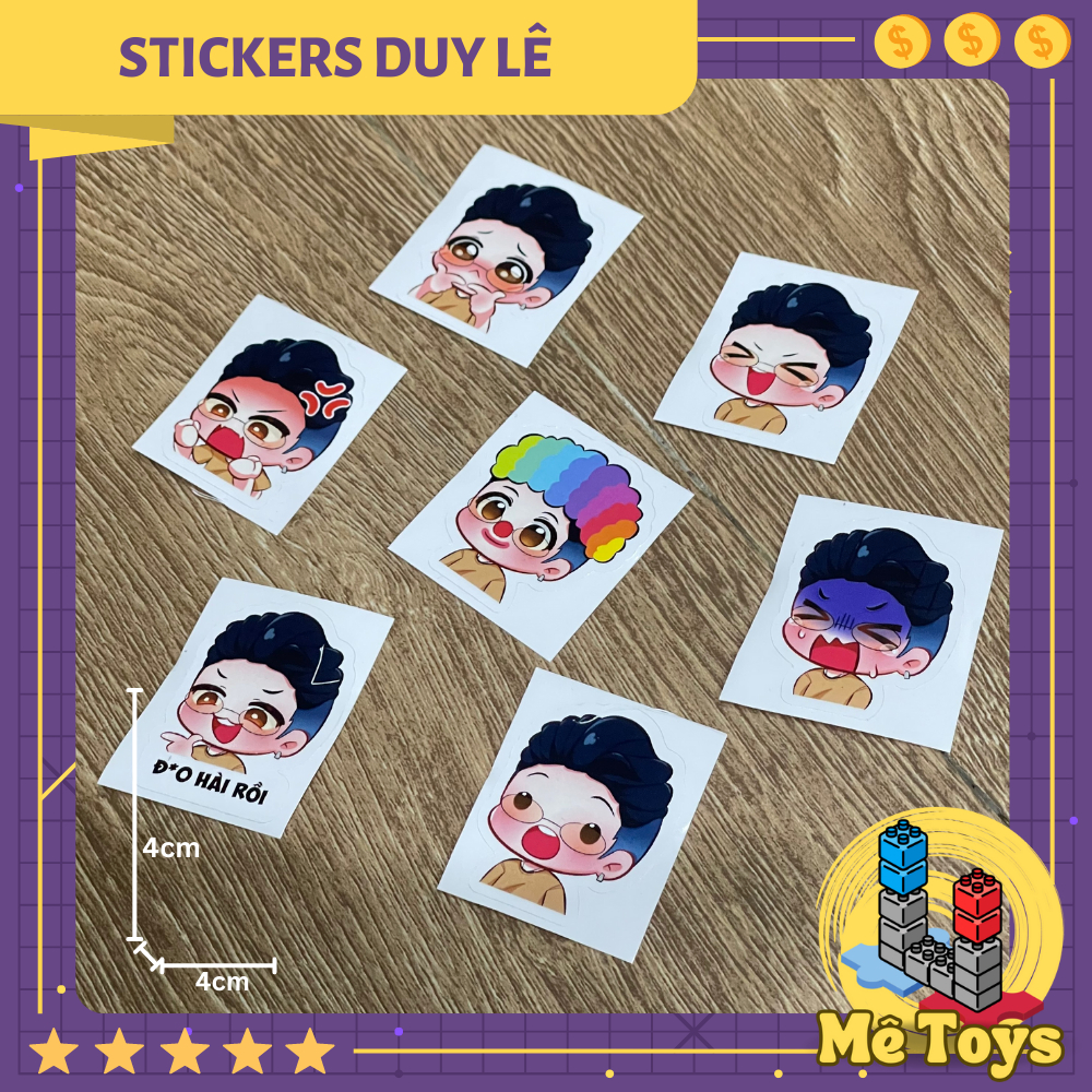 Hình dán Sticker Nhân Vật Duy Lê Hài Hước, Vui Nhộn