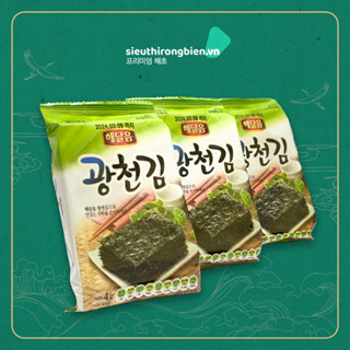 Rong biển ăn liền truyền thống lốc 3 ít mặn, lá dày dặn