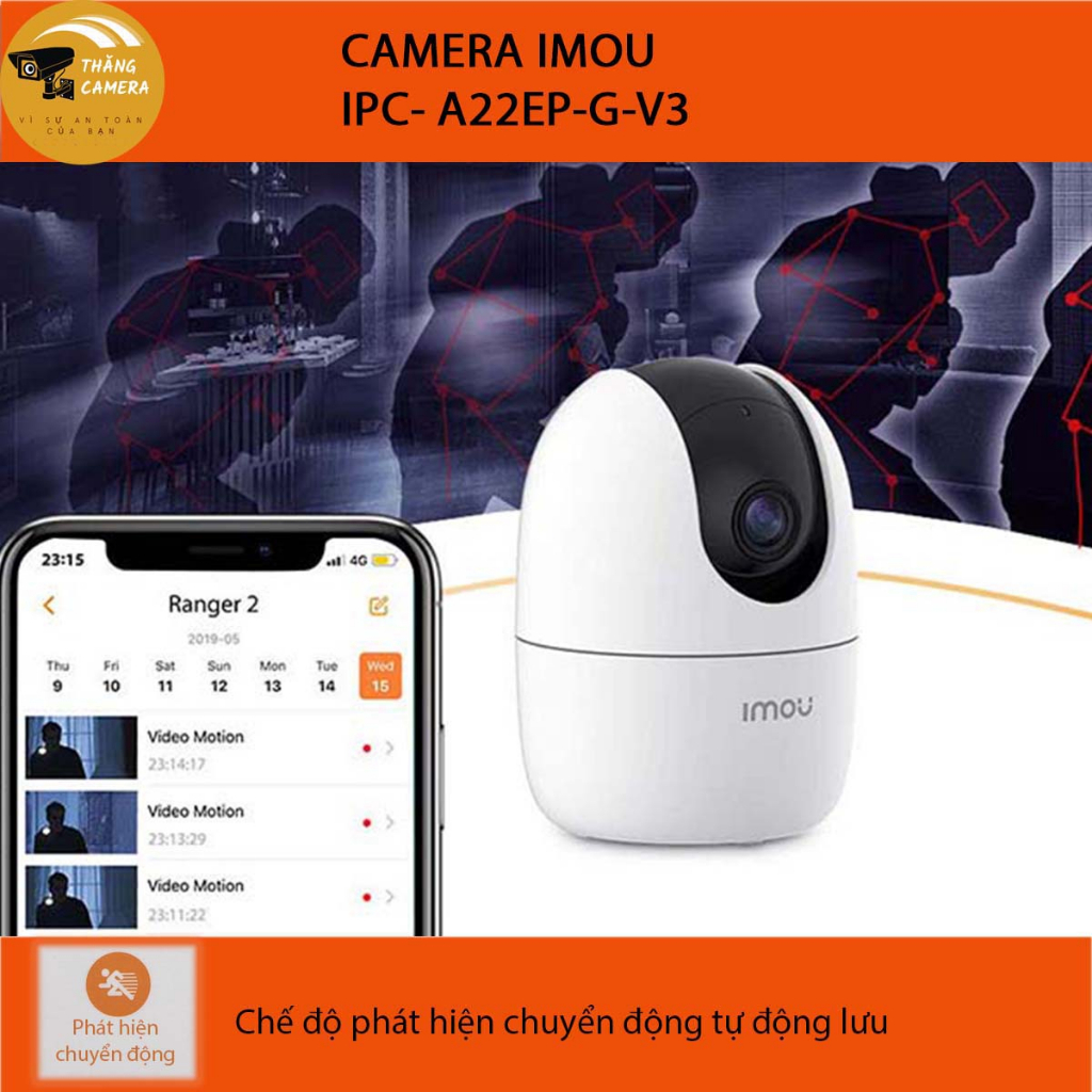Cmaera Imou A22EP-G-V3 xoay 360 độ, đàm thoại 2 chiều