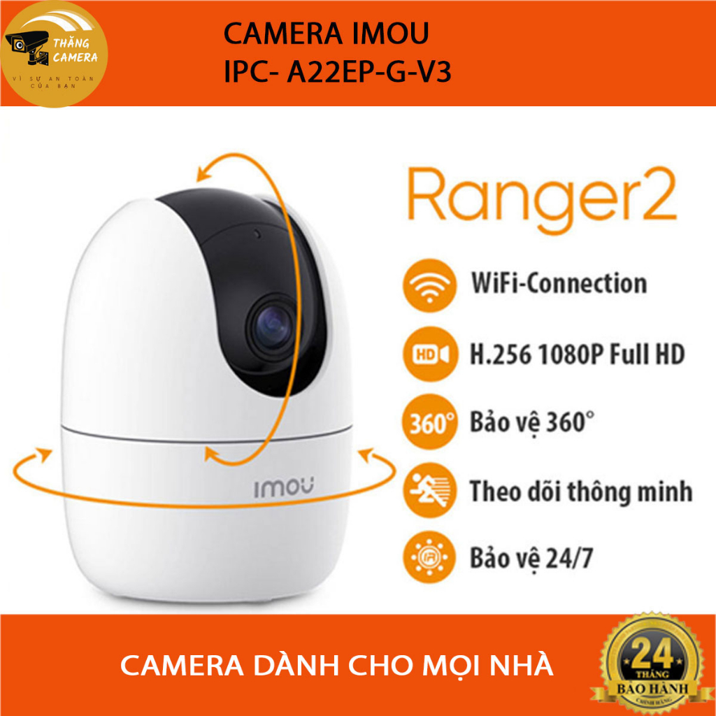 Cmaera Imou A22EP-G-V3 xoay 360 độ, đàm thoại 2 chiều