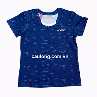 Áo cầu lông nữ cổ tròn yonex 6586b xanh
