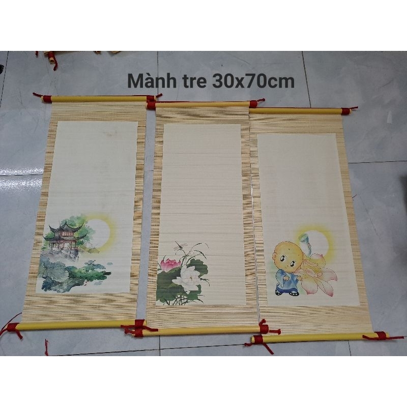 Mành tre thư pháp 30x70cm