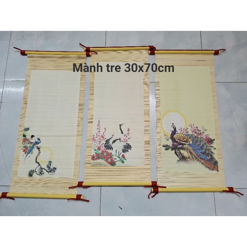Mành tre thư pháp 30x70cm