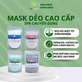 [DẠNG TÚI] Mặt nạ dẻo bạc hà, hoa hồng, than tre, DNA cá hồi sáng da, giảm mụn HaPu Organic 100g