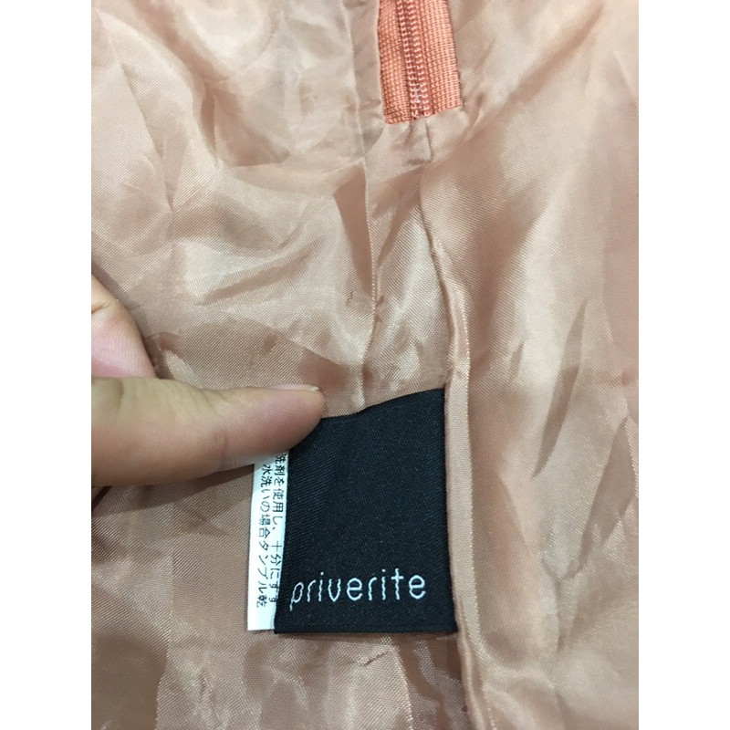 Chân Váy vintage Nhật 2 hand hiệu  priverite, Size S -họa tiết sọc ca rô