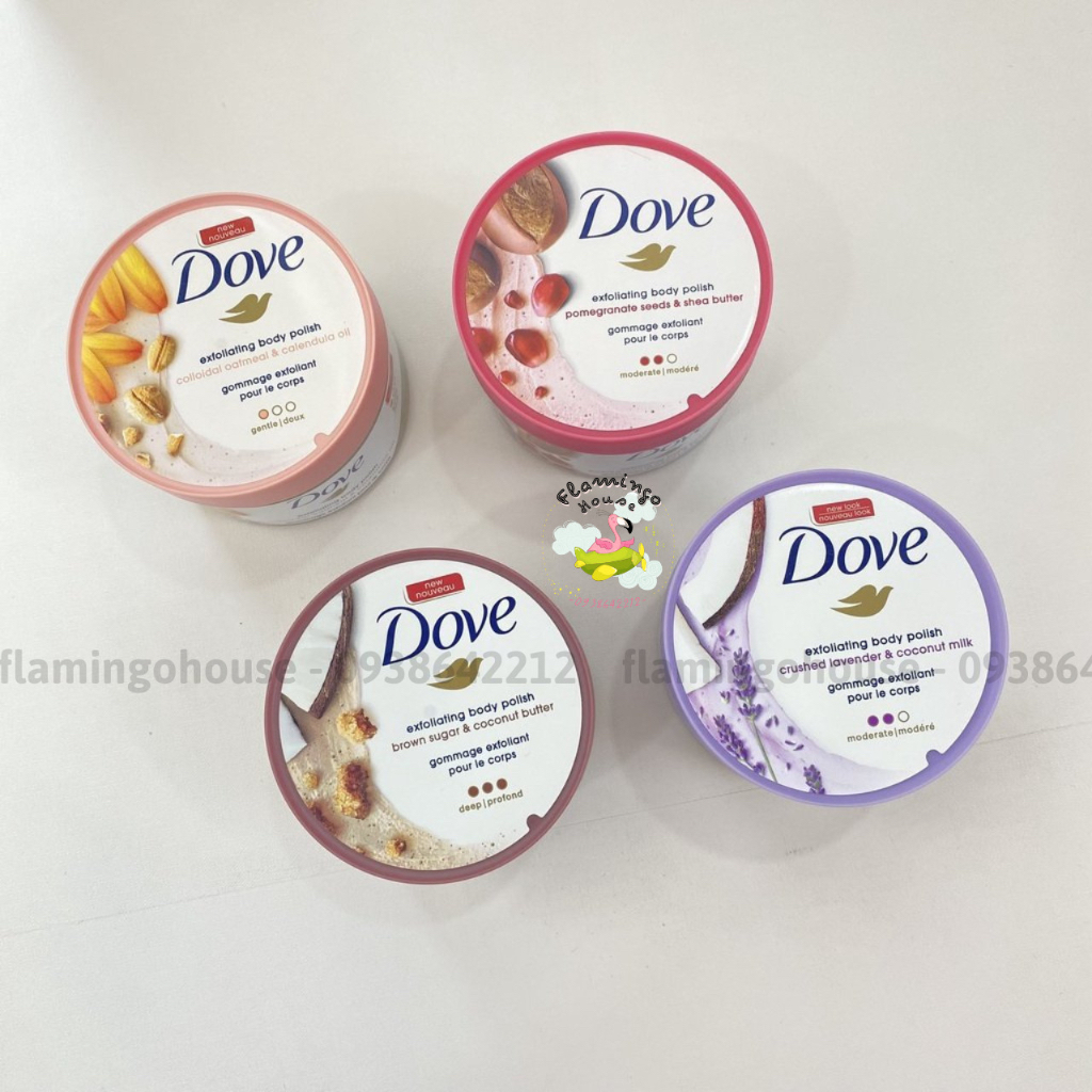 Tẩy Tế Bào Da Chết Dove Exfoliating Body Polish 298g USA