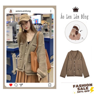 Áo cardigan len dáng rộng