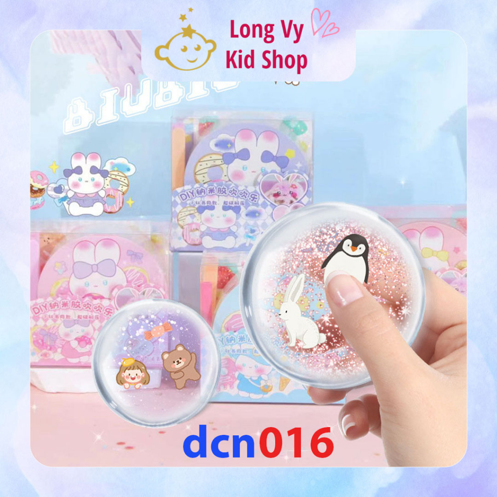 Đồ chơi trẻ em 2023 Bong Bóng Nano Thổi Trong Suốt Băng Keo nano 2 Mặt Băng Dính