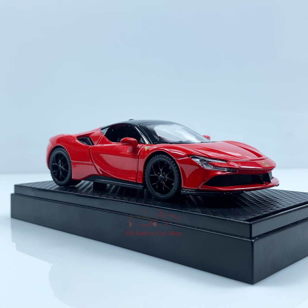 Mô hình xe Ferrari SF90 Stralade tỉ lệ 1:32 có hộp mica