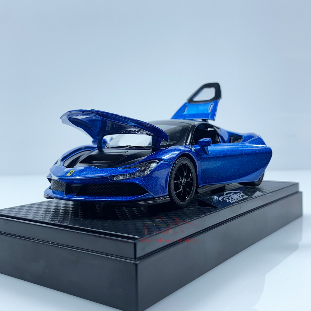 Mô hình xe Ferrari SF90 Stralade tỉ lệ 1:32 có hộp mica