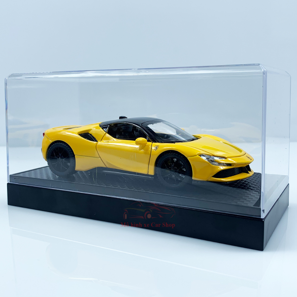 Mô hình xe Ferrari SF90 Stralade tỉ lệ 1:32 có hộp mica