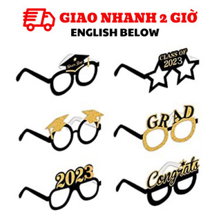 Bộ mắt kính chủ đề lễ tốt nghiệp nhiều màu ltn17