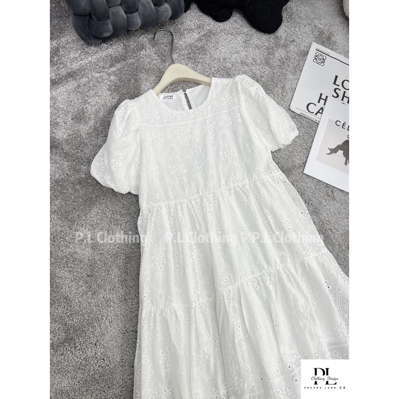 Váy Peony Babydoll Trắng Ren Hoa Tiểu Thư ( hoa mới ) | BigBuy360 - bigbuy360.vn