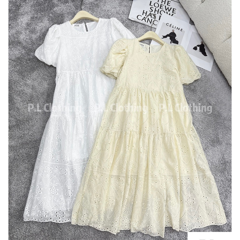 Váy Peony Babydoll Trắng Ren Hoa Tiểu Thư ( hoa mới ) | BigBuy360 - bigbuy360.vn