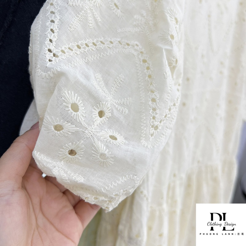 Váy Peony Babydoll Trắng Ren Hoa Tiểu Thư ( hoa mới ) | BigBuy360 - bigbuy360.vn