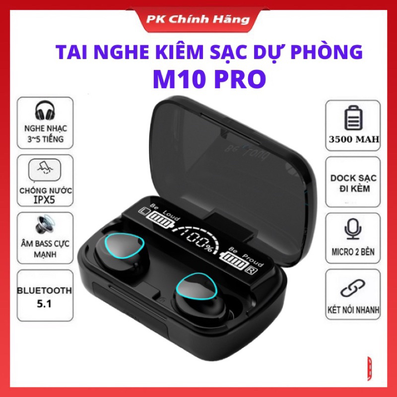 Tai Nghe Bluetooth M10 - Tai Nghe Không Dây Cảm Ứng