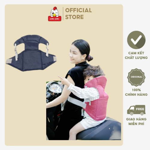 Đai an toàn cho bé có đỡ cổ khi đi xe máy Chic Chic chắc chắn và thoáng khí
