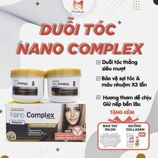 Duỗi tóc, ép tóc phục hồi, siêu dưỡng tóc tại nhà Lavox Nano Complex thế hệ mới 150mlx2