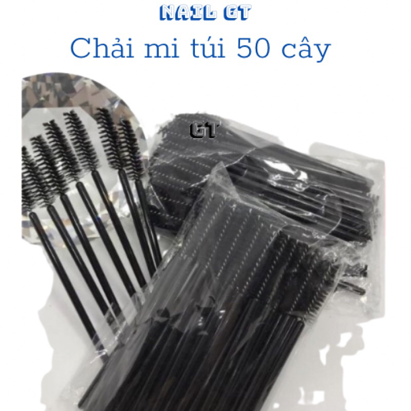 Chải mi túi 50 cây( phụ kiện nail-mi )