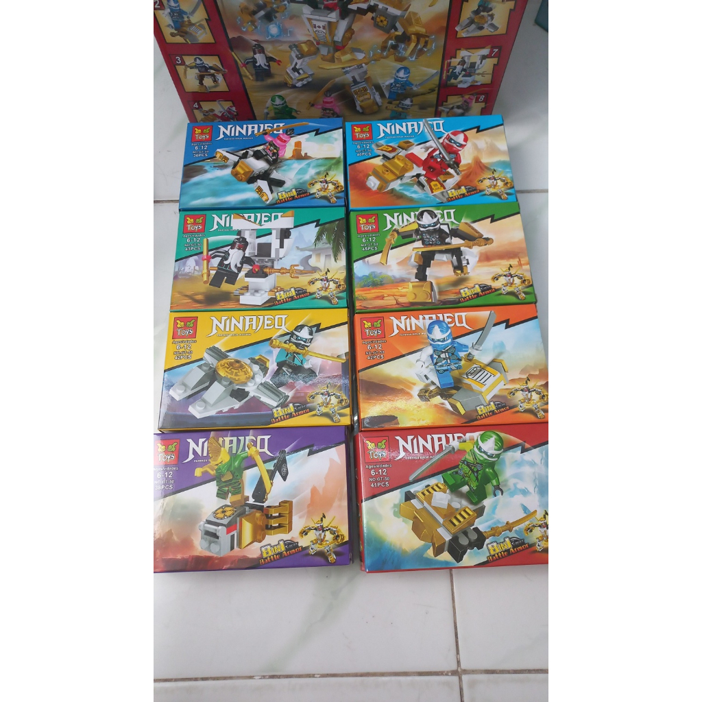 Bộ Lắp Ráp Lego Ninjago 8in1 Chính Hãng Áo Giáp Chiến Đấu
