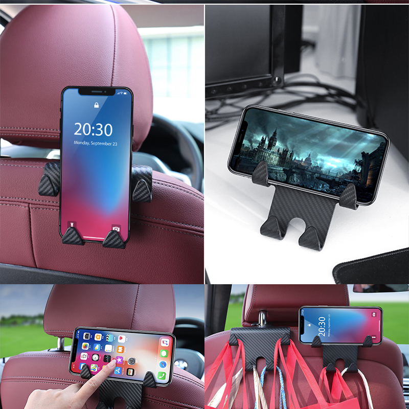 Móc treo đồ trên ô tô gài sau ghế đa năng - kiêm giá đỡ kẹp điện thoại (1 chiếc) TGPKOT | BigBuy360 - bigbuy360.vn