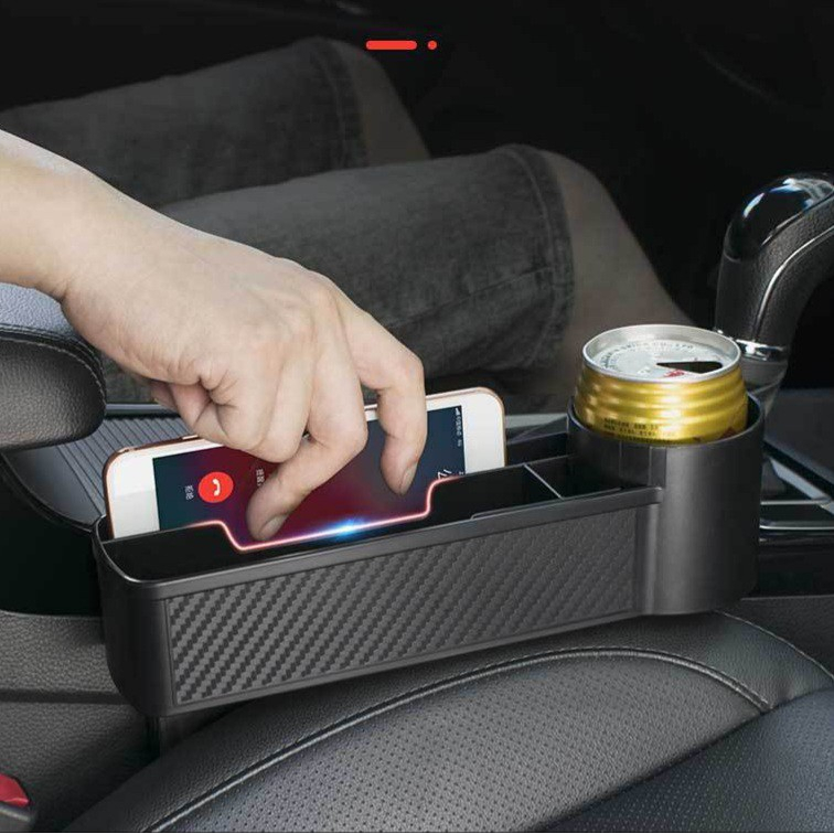 Khay đựng đồ khe ghế cao cấp - đa năng xe hơi