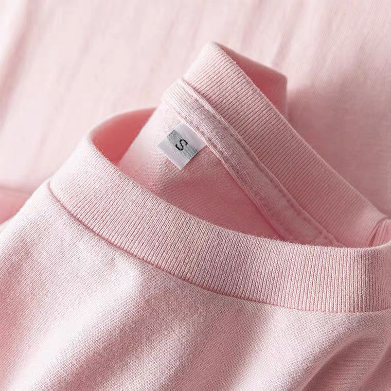Áo phông áo thun unisex nam nữ màu hồng phấn 100% cotton mềm mịn mùa hè siêu mát đủ size đủ màu đến 3XL