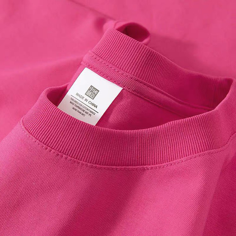 Áo phông áo thun unisex nam nữ màu hồng 100% cotton mềm mịn mùa hè siêu mát đủ size đủ màu đến 3XL