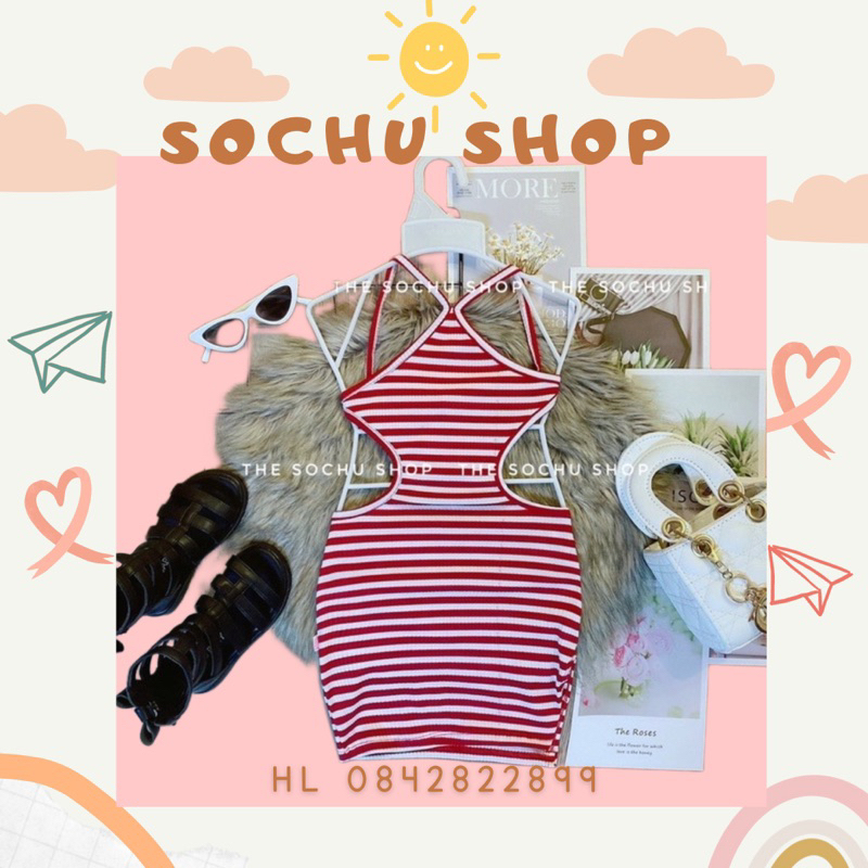 Đầm body đan dây lưng cho bé xinh xắn C9